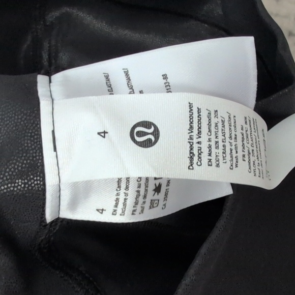 NWT Lululemon Align High-Rise Pant 25" *Shine Radiate Foil Print Black - Picture 9 of 10